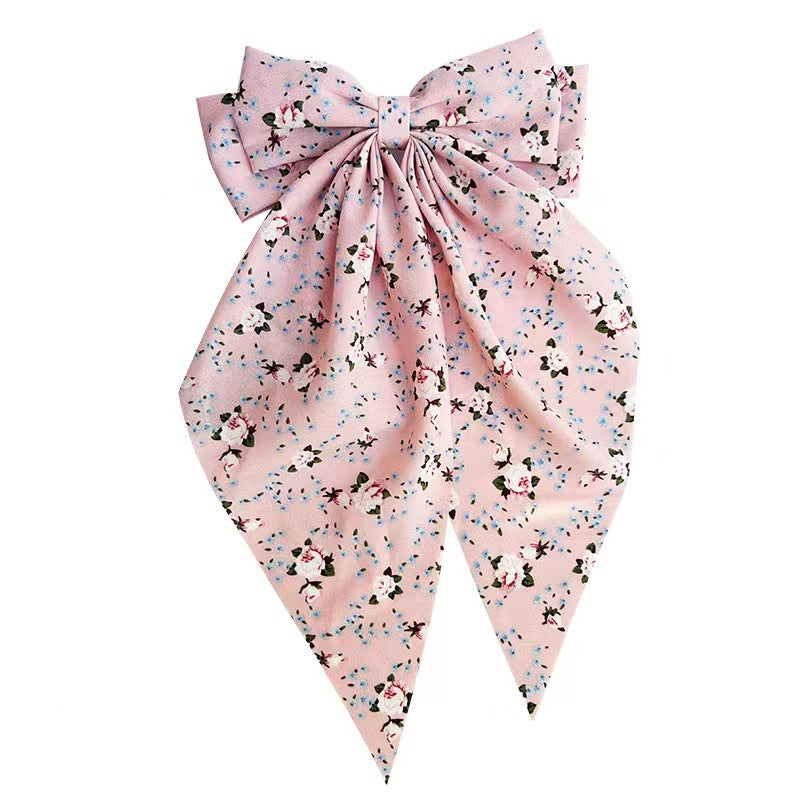 Wholesale Small Floral Bow Duck Bill Hairpin